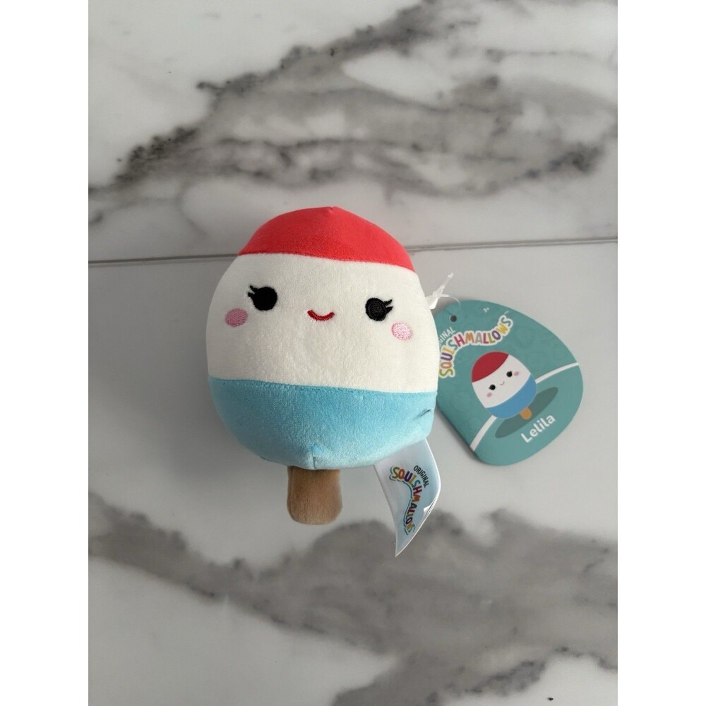 5" Squishmallows Plush Popsicle Lelila Red White & Blue Bomb Pop Stuffed Toy